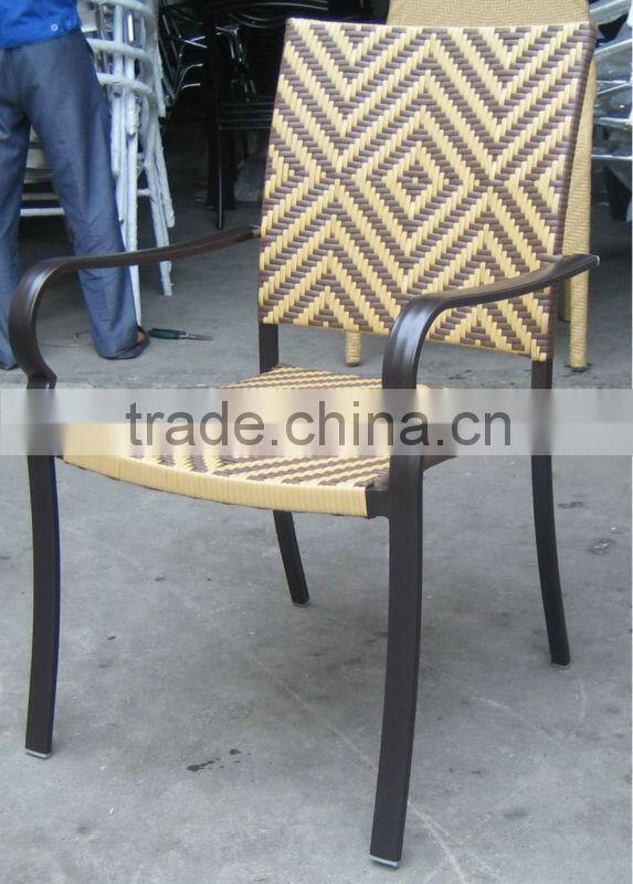 antique high back rattan hotel chair YC302