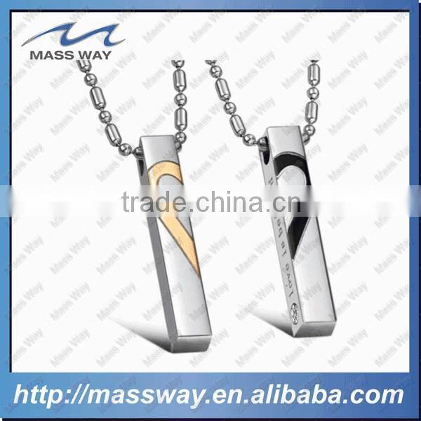 Cool fashion 3D brass metal zinc alloy stainless steel dog tag pendant necklace