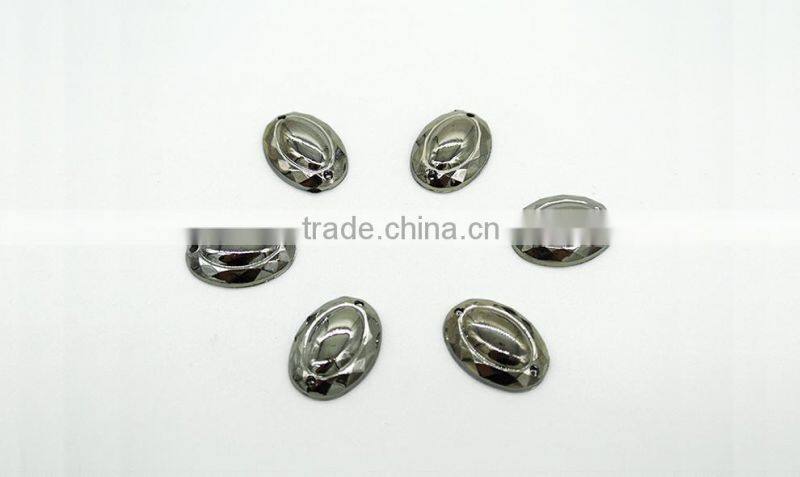 Kb15 oval nest 13*18 18*25mm flat back sew on acrylic rhinestones fashion decoration, craft making, garment bags accessories