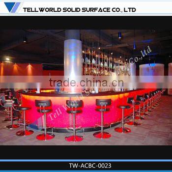 hot sale fashionable beautiful luxury artificial marble bar counter furniture for catering industry
