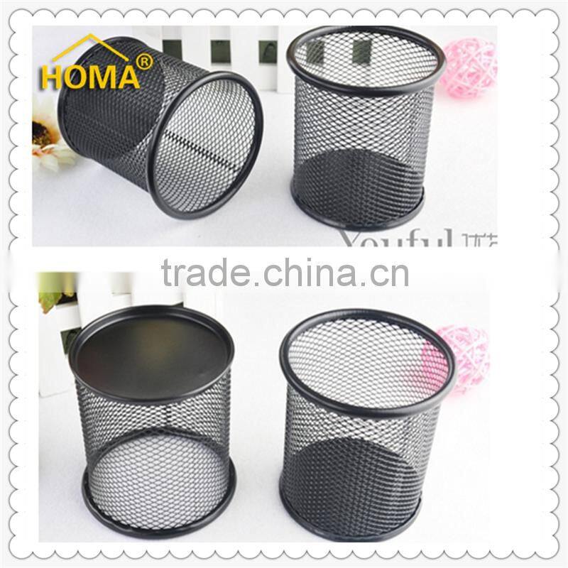 Cylinder shape mesh metal pen holder