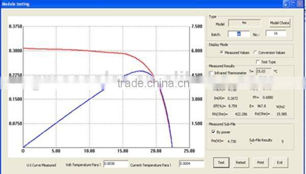 photovoltaic crystalline modules testing equipment