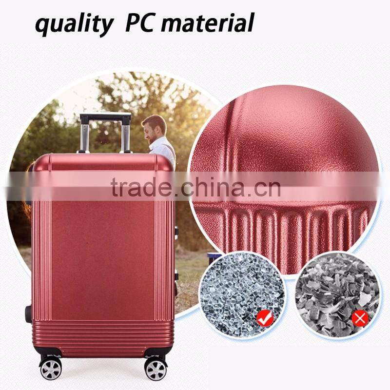 Matting PC Trolley Luggage Aluminum Frame Luggage