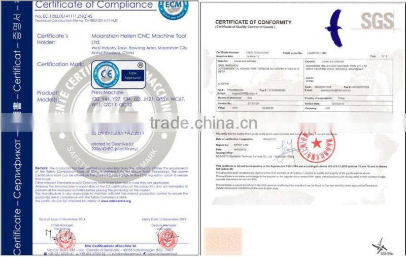 Hydraulic Iron Worker / iron worker machine / Punching & Shearing Machine