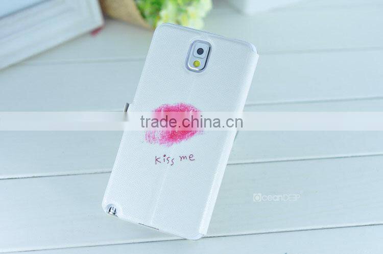 Digital printing leather phone case for samsung galaxy note 3