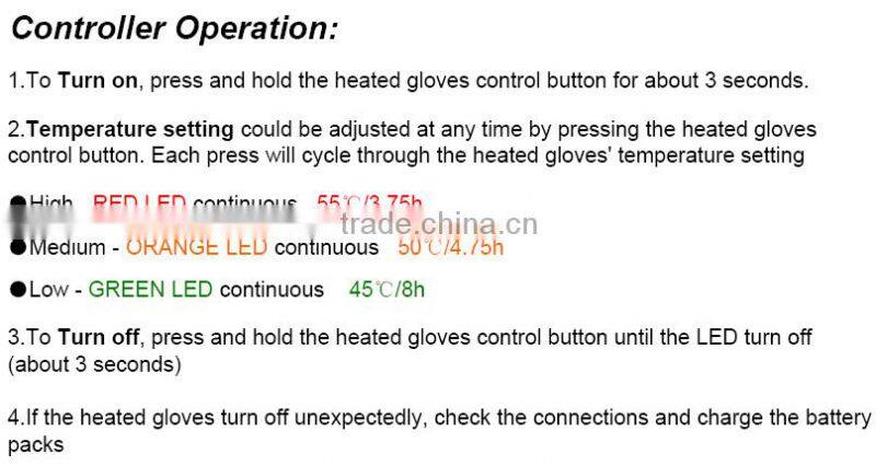 Heated ice hockey gloves
