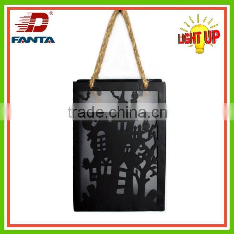 Premium quality metal Halloween bag with LED light