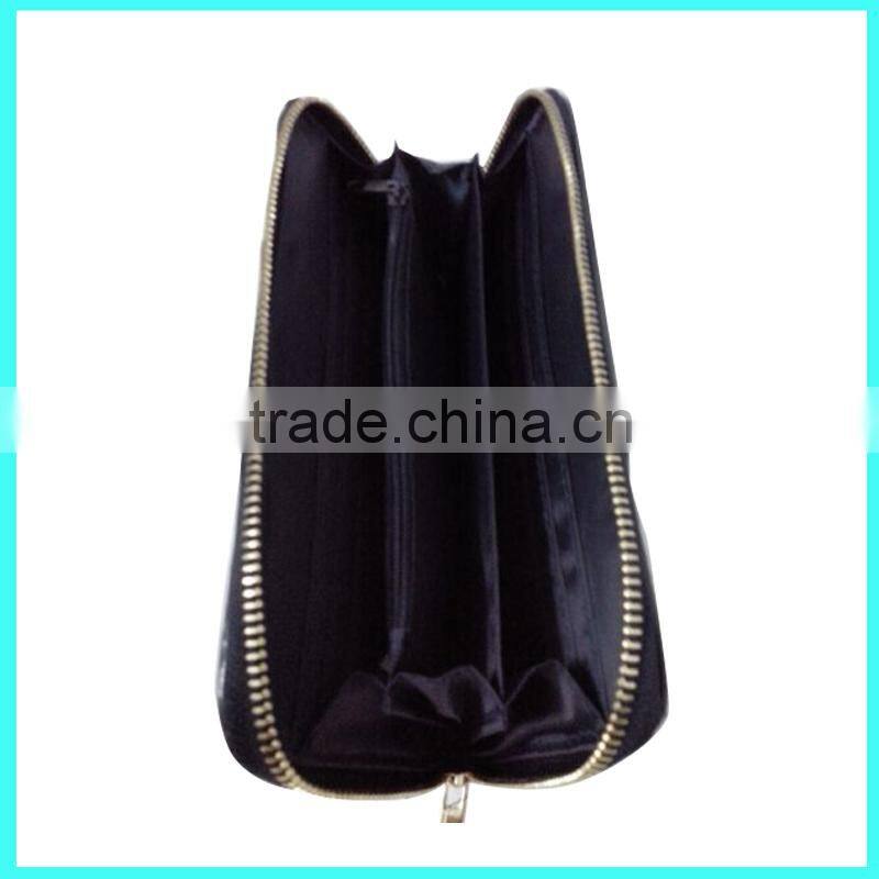 OEM fashion black PU shopping coin purse