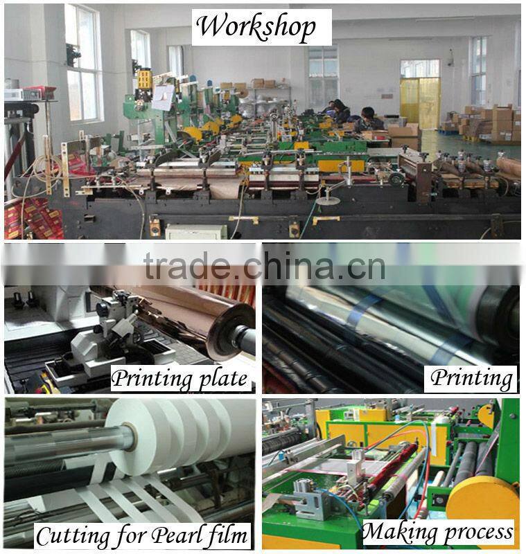 clear opp plastic bags with printed header and euro hole