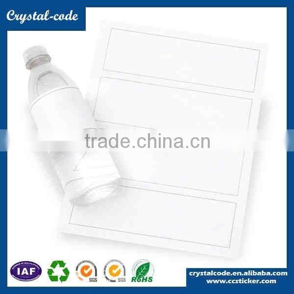 Shrink film top-coated high gloss offset paper water label