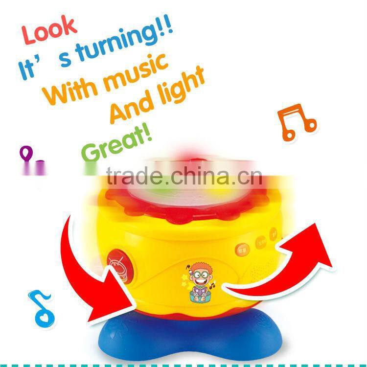 Funny cartoon lovely musical plastic drum set