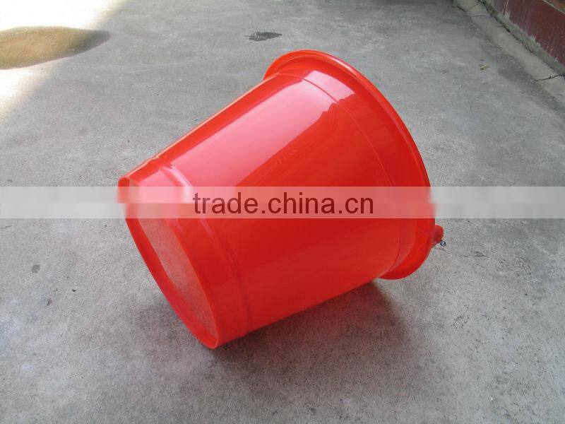 plastic bucket wide mouth PE with metal handle good quality