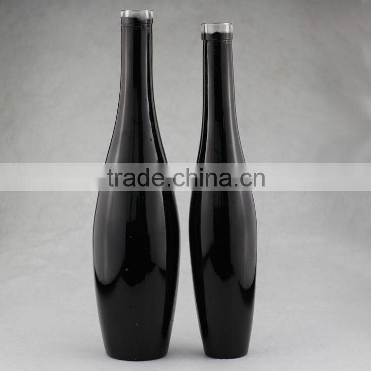 Great capacity 700ml paint glass bottles black olive oil bottles lovely champagne bottle