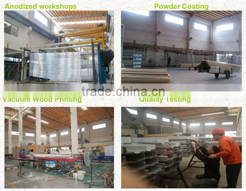 New ! Wood finished aluminum extrusion profiles,aluminum window frames price , aluminium wood profile windows