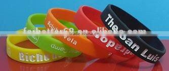 Color filled Wristbands, 1inch Wristbands, Custom and Fashinable Silicone Wristbands