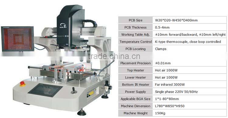 Better than ever! Shuttle star E6250 automatic bga rework station with optical alignment repair mobile phone