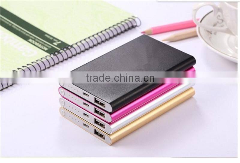 New mini power bank 4000mah metal shell power bank with With LED Torch