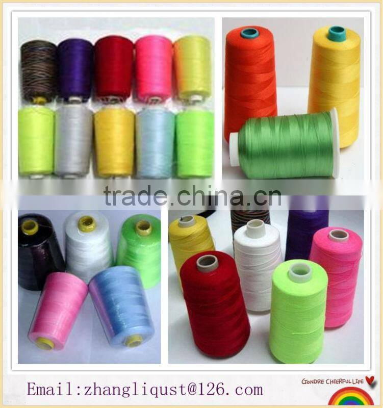 12/4 virgin polyester sewing thread plastic cone