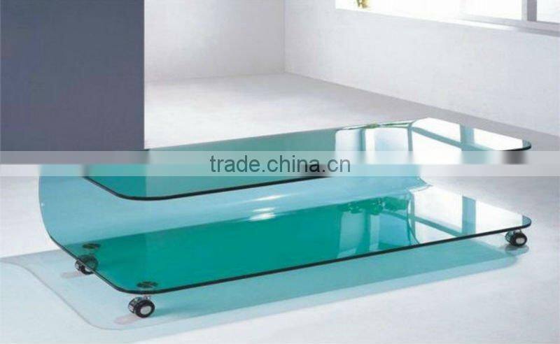 curved PVB film laminated glass tea/coffee table