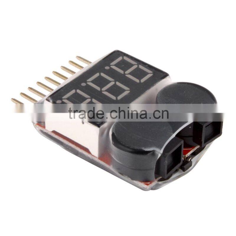 balance meter tester 1-8S Lipo Battery Tester Low Voltage Buzzer Alarm