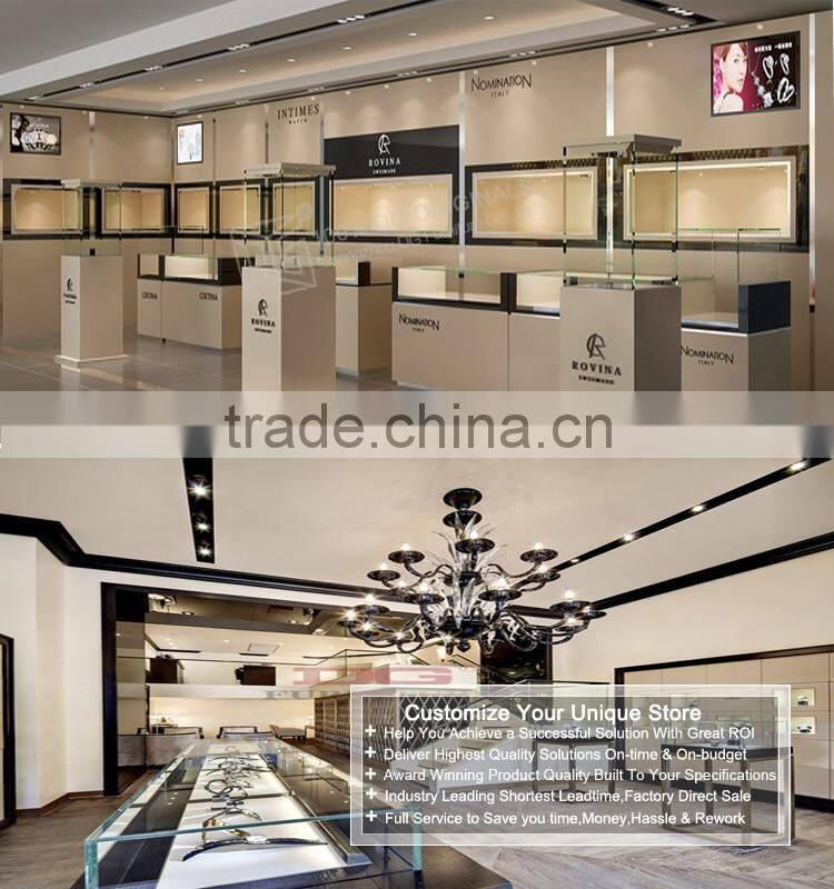 Luxury style design watch strap display case showcase furniture