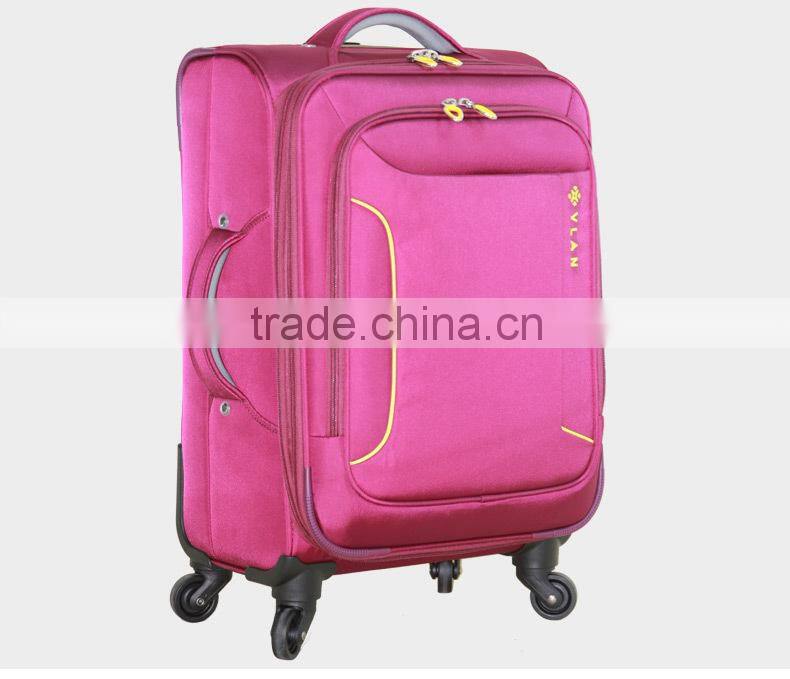 2016 Desiner High End Business style Fabric trolley Luggage suitcase with 4 spinner wheels