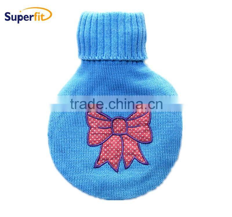 cute cat embroidery fleece cover of hot water bag