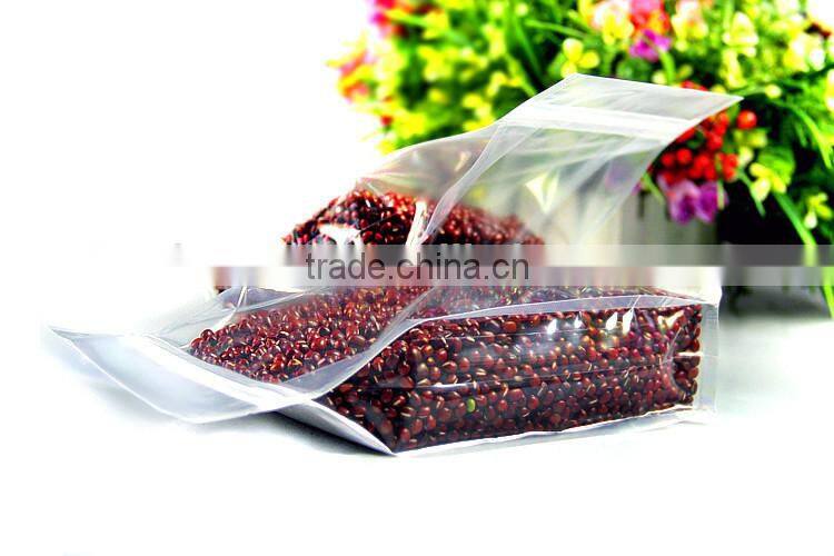 Clear stand up side gusset bottom bag