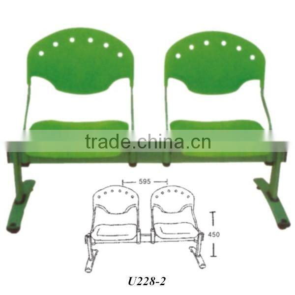 Modern waiting room chairs used Plastic chair with writing pad on sale EA233-3+04C+05B+04D
