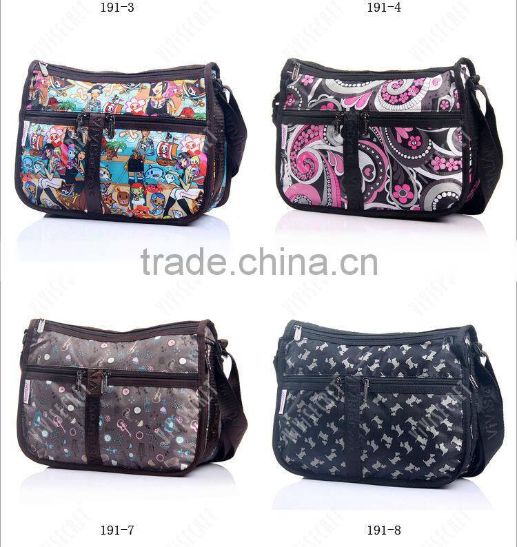 Fashion nylon bags oversized tote bag colorful flower handbags