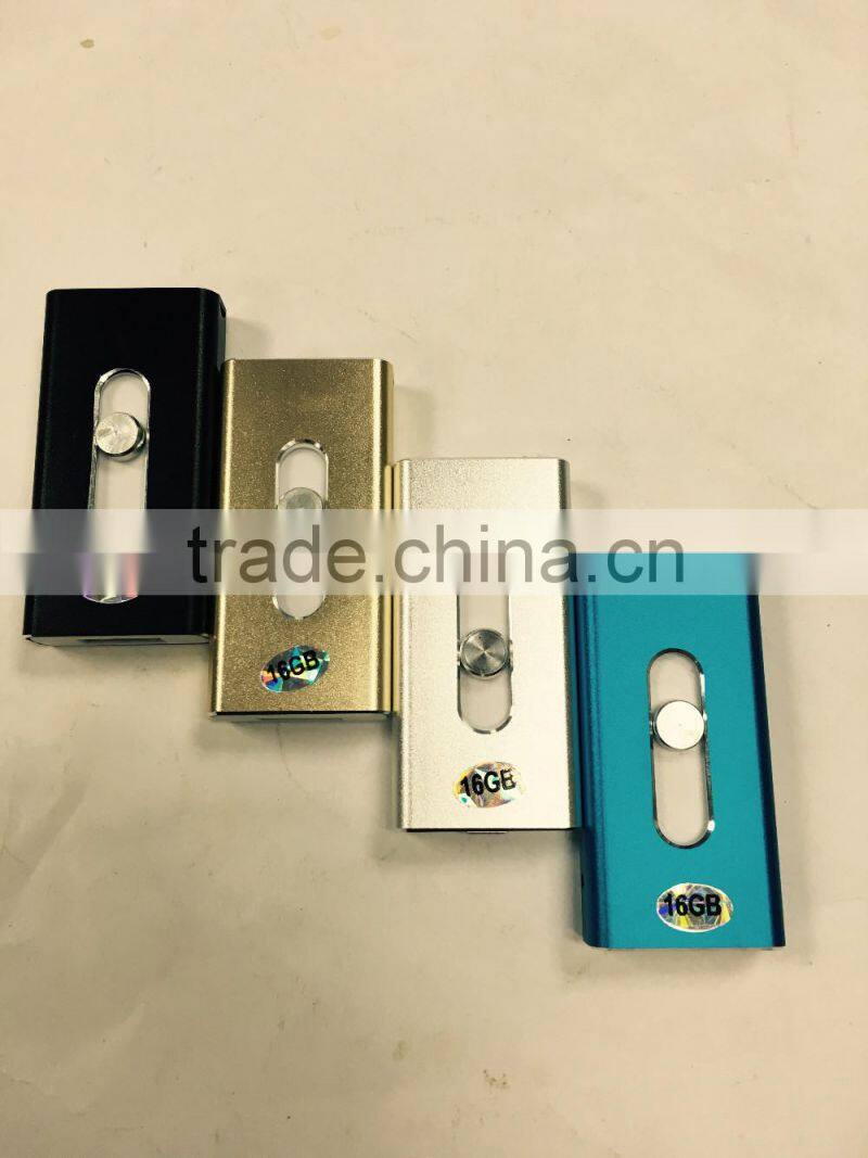 cheap 8GB/16GB/32GB/64GB i flash drive HD OTG usb flash drive for i-Phone/i-Pad expansion memory gift box paypal
