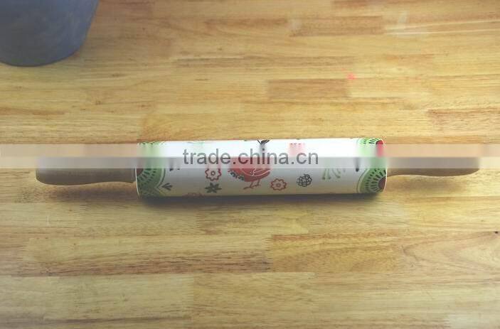 2015 Creative Design Wood and Ceramic Material Rolling Pin for Sale