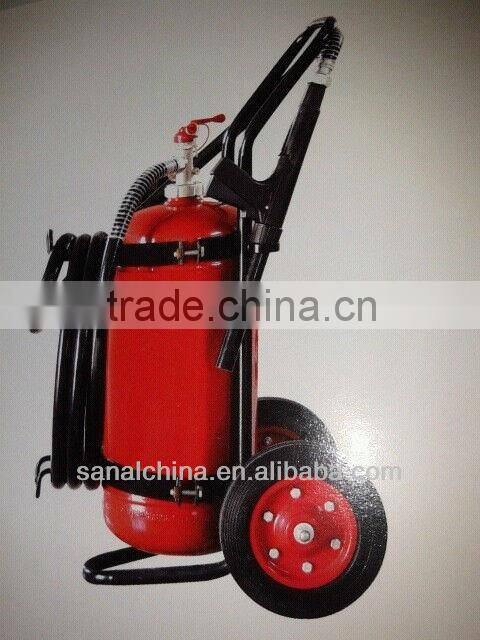 Wheeled dry powder fire extinguisher with EN1866-1 with Estintore Carrellato
