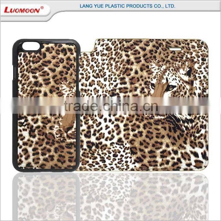 online shopping leopard pattern separable leather wallet case for samsung galaxy e7 s6 s7 edge s5 s4 s3 s2 s1