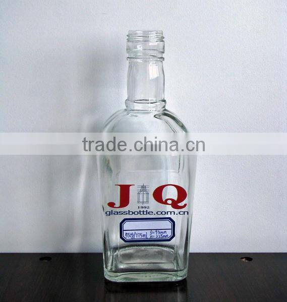 775ml square glass spirit bottles