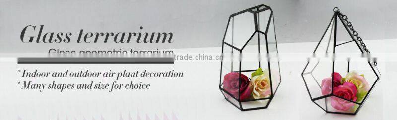 metal decoration vintage gift cabinet display home stained glass house container