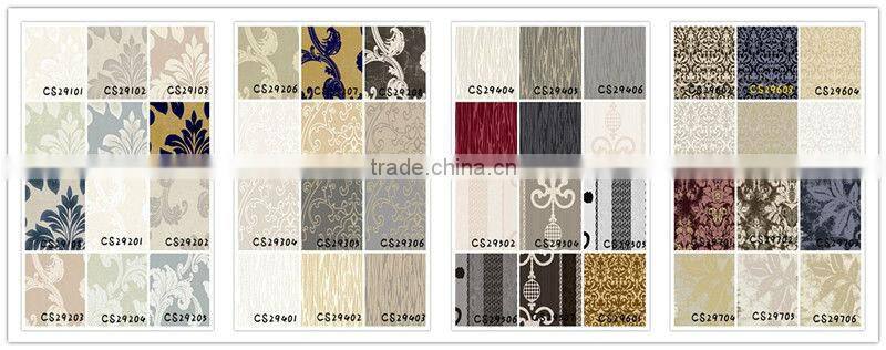 Waterproof Fireproof Eco-friendly CE ISO certificate wallpaper CS29107