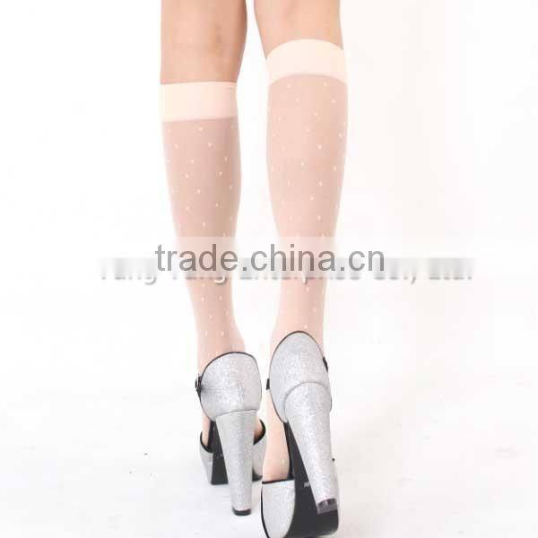 Lovely Dot Women Sheer Knee High Socks