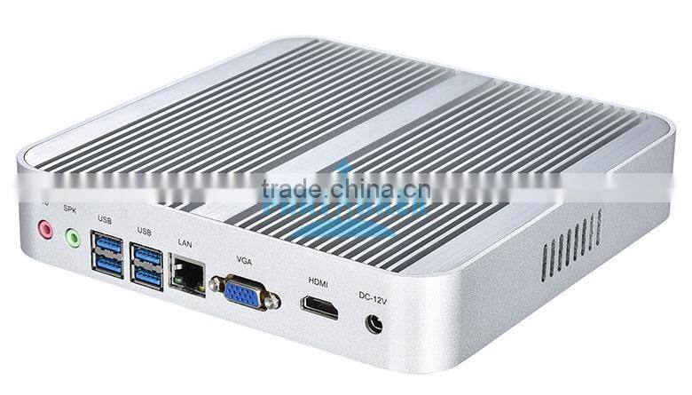 4K Fanless Mini ITX Case Intel Core i5 4200U 1.6Ghz CPU Haswell Architecture SOC Design computer networking desktop