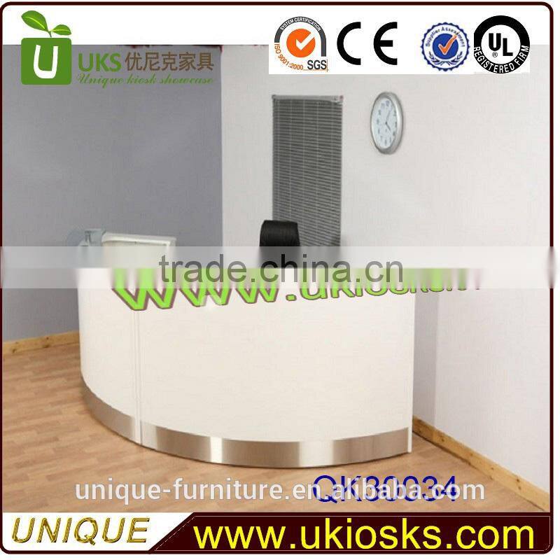 high competitive white reception desk/ white salon reception desk/ used reception desks sale