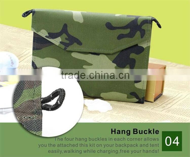 Super fast charge 4000mah folding solar power bank for 5v electronic device