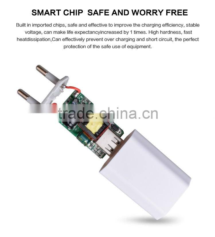 Promotional single port USB wall charger travel plug for mobile phone,tablet