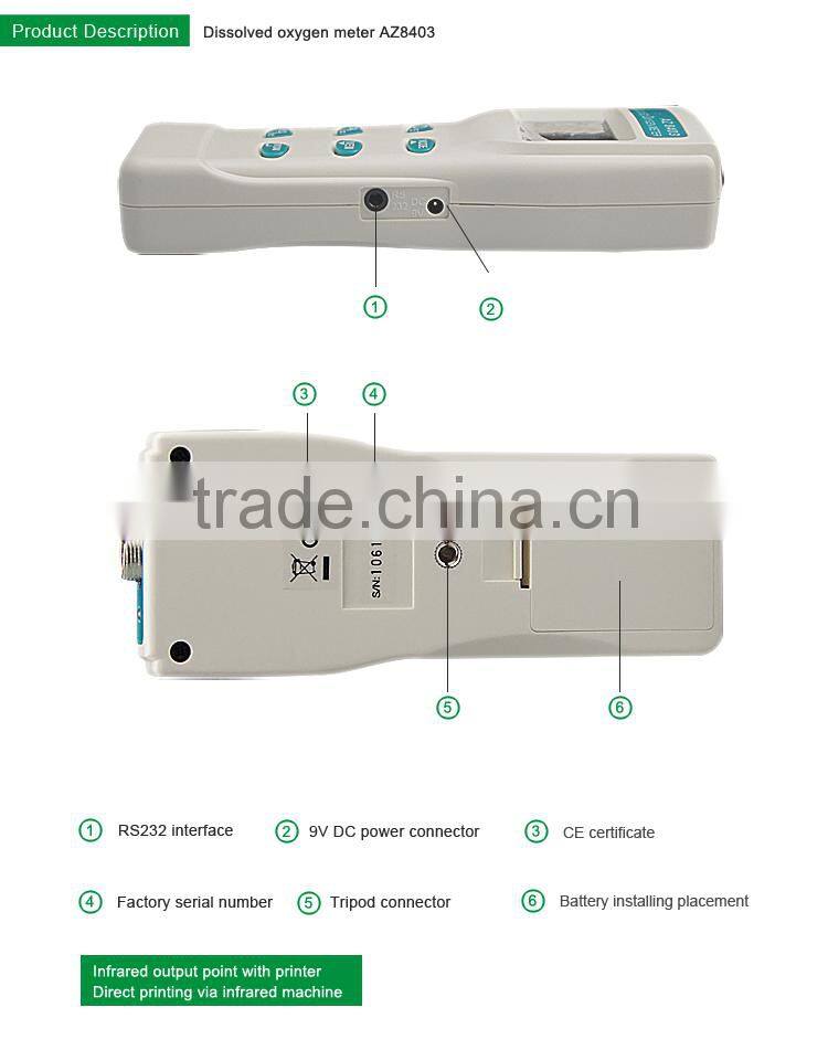 Portable Dissolved Oxygen Meter Water Quality Meter Dissolved Oxygen Tester