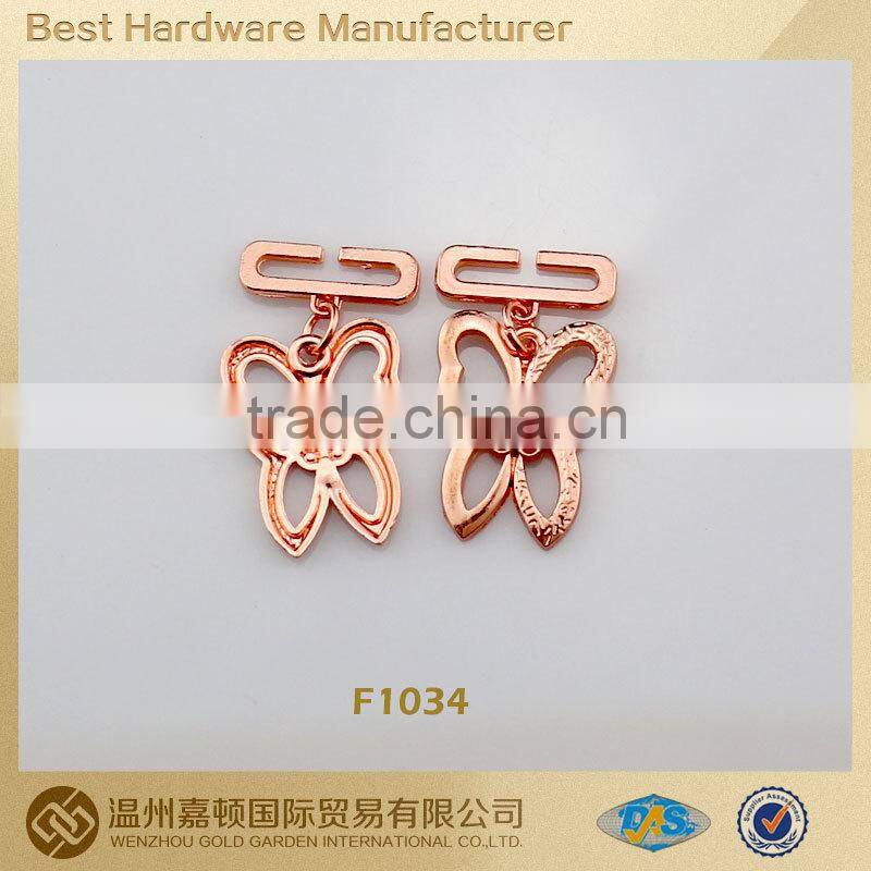 F1034 fashion butterfly design clothing accessory metal hang tag