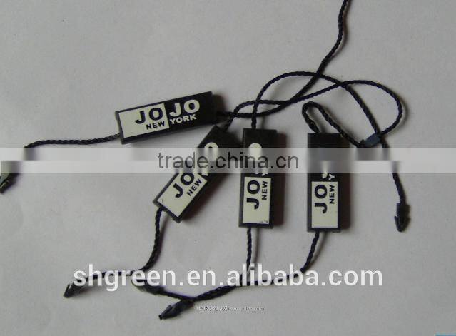 Custom brand plastic string tags