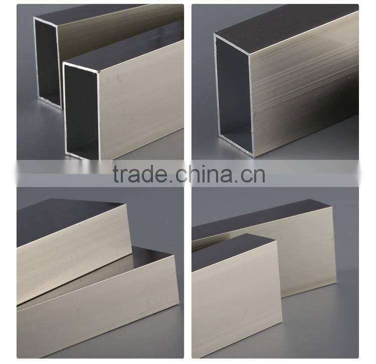 Decorative rectangular aluminum tube