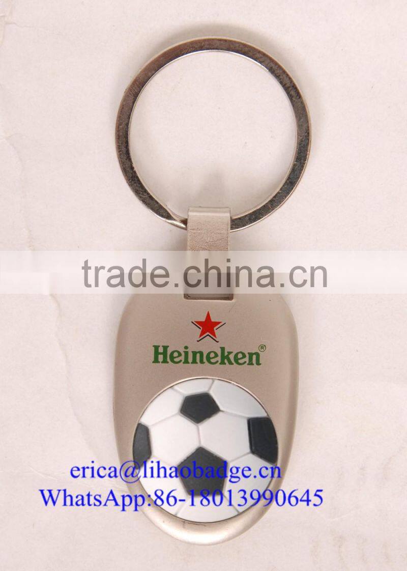 High Quality Custom Sliver Heart Shape Metal Key Chain