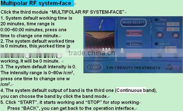 2013 Latest product! Multipolar RF cavitation slimming machine BD-B037