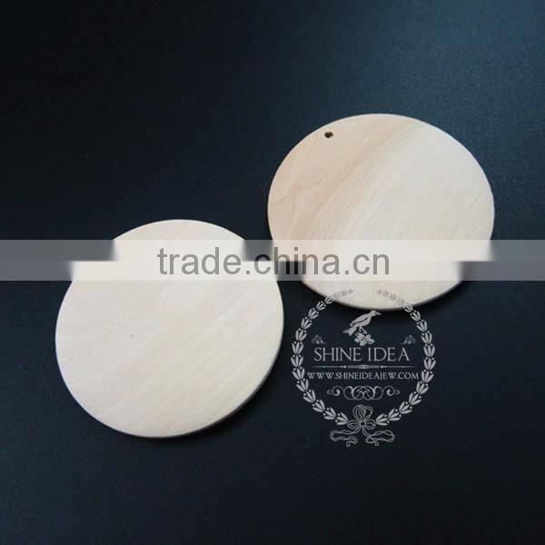 50mm natural wood log simple round log piece pendant charm DIY painting charm supplies 1800157