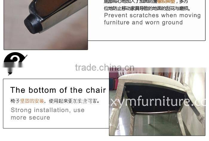 guangdong comfortable reception stainless steel dining banquet chair